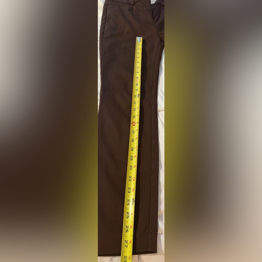 LOFT THE SUTTON SKINNY CHOCOLATE BROWN ANKLE PANTS SIZE 0 - Picture 11 of 11